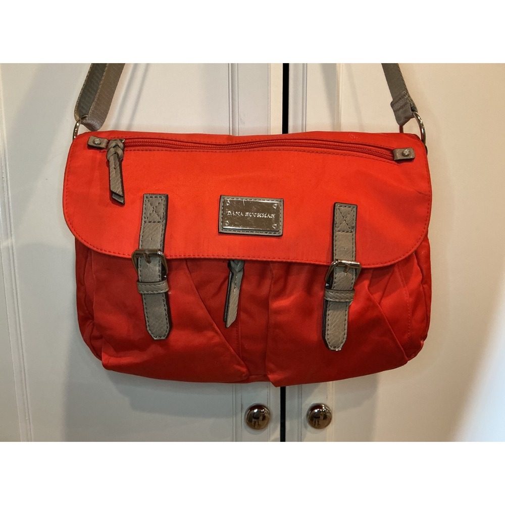 Dana Buchman Red Messenger‎ Crossbody Bag Travel Satchel Everyday Purse